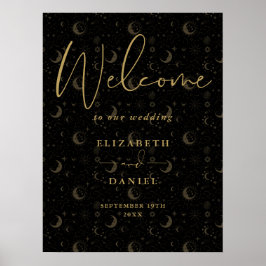 Poster Sinal de Boas-Vindas de Casamento Místico Celestia