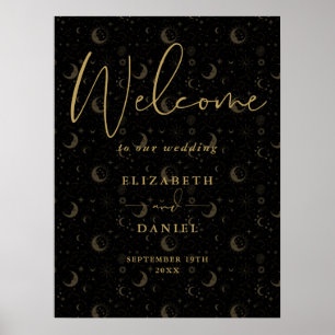 Poster Sinal de Boas-Vindas de Casamento Místico Celestia