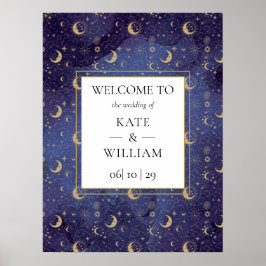 Poster Sinal de Boas-Vindas de Casamento Místico Celestia