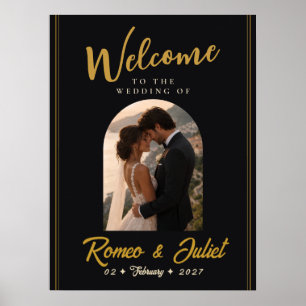 Poster Sinal de Boas-Vindas de Casamento Ouro Preto   car