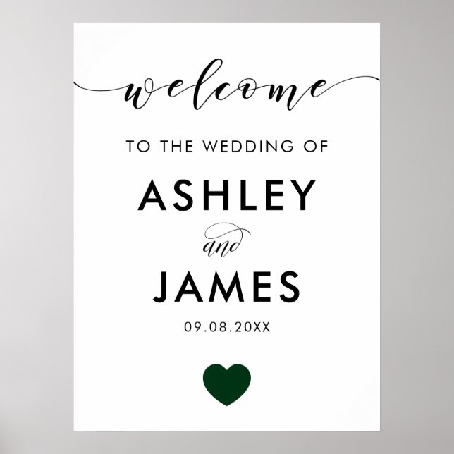 Poster Sinal de Boas-Vindas de Casamento, Sinal de Boas-V (Frente)