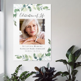 Poster Sinal de Boas-Vindas de Celebração da Vida com Euc