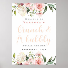 Poster Sinal de Boas-Vindas de Chás de Noiva com Brunch e