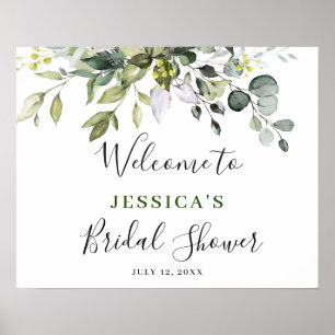 Poster Sinal de Boas-Vindas de CHUVEIRO NUPCIAL de Eucali