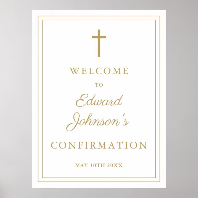 Poster Sinal de boas-vindas de confirmação de limite Dour (Frente)