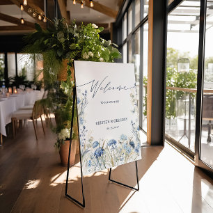 Poster Sinal de Boas-vindas de Dusty Blue Wildflower