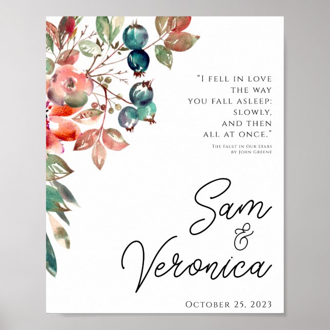 Poster Sinal de Boas-vindas de Mauve Mauve Blush Romântic (Frente)