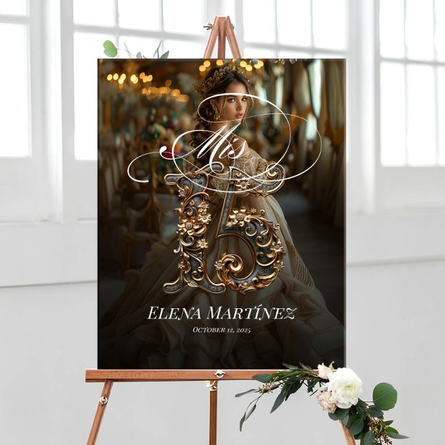 Poster Sinal de boas-vindas de Mis Quince Quinceanera (Criador carregado)