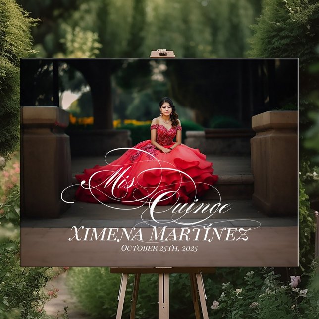 Poster Sinal de boas-vindas de Mis Quince Quinceanera (Criador carregado)