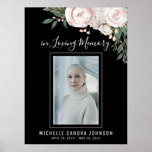 Poster Sinal de Boas-Vindas de Preto Funeral Celebrando a