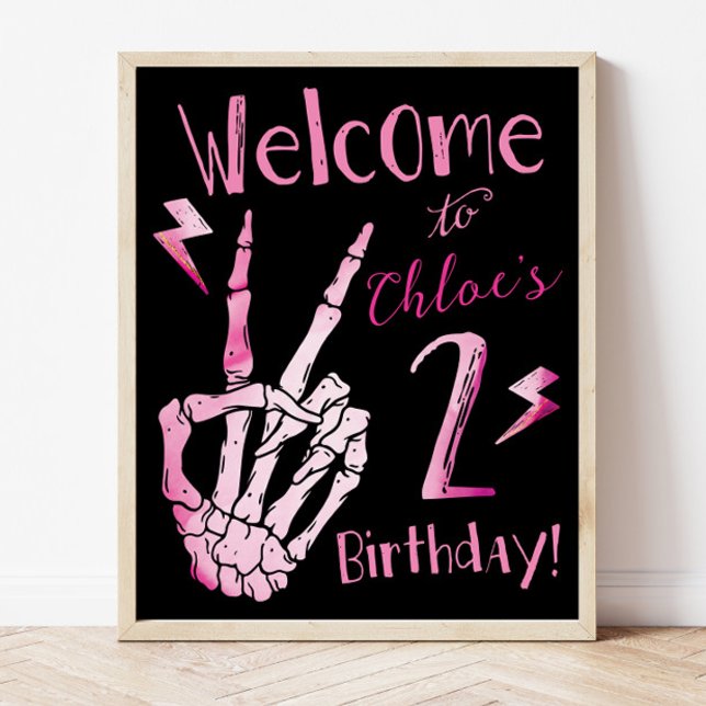 Poster Sinal de Boas-Vindas de Segundo Aniversário, Má DO (Criador carregado)