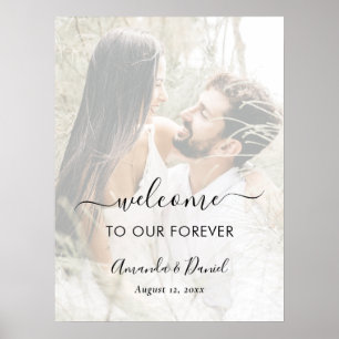 Poster Sinal de Boas-Vindas de Sobreposição de Foto de Le