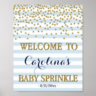 Poster Sinal de Boas-Vindas de Sprinkle de Bebê Menino Do