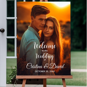 Poster Sinal de Boas-vindas de Texto Editável Cores Moder