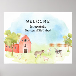 Poster Sinal de boas-vindas de um bebê Festa de aniversár