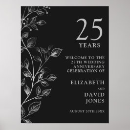Poster Sinal de boas-vindas do 25 legante