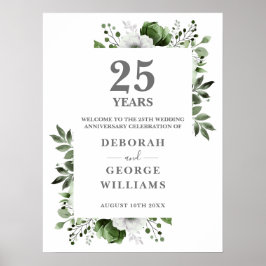 Poster Sinal de Boas-vindas do 25 Silver