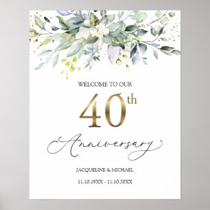 Poster Sinal de Boas-vindas do 40º Aniversário do Eucalyp