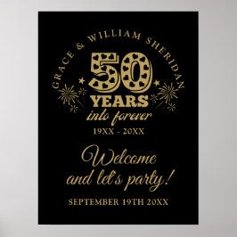 Poster Sinal de Boas-vindas do 50º Aniversário no Forever