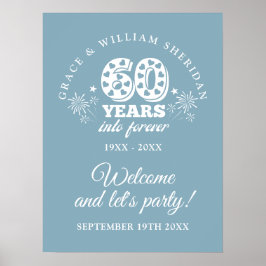 Poster Sinal de Boas-vindas do 60º Aniversário do Forever