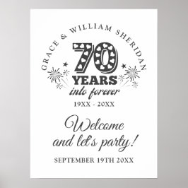 Poster Sinal de Boas-Vindas do 70º Aniversário de Para Se