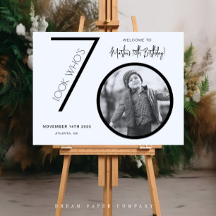 Póster Sinal de Boas-vindas do 70 de Foto Moderno