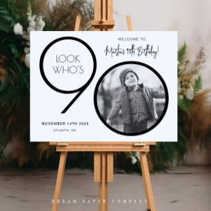 Póster Sinal de Boas-vindas do 90 de Foto Moderno