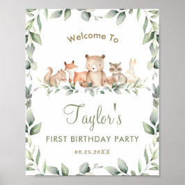 Poster Sinal de Boas-vindas do Aniversário da Floresta