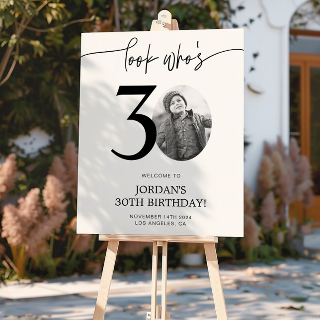 Póster Sinal de boas-vindas do aniversário de 30 anos de  (Criador carregado)