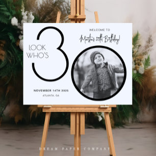 Póster Sinal de Boas-vindas do aniversário de 30 anos de
