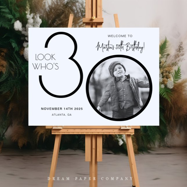 Póster Sinal de Boas-vindas do aniversário de 30 anos de  (Criador carregado)