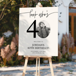 Póster Sinal de boas-vindas do aniversário de 40 anos de