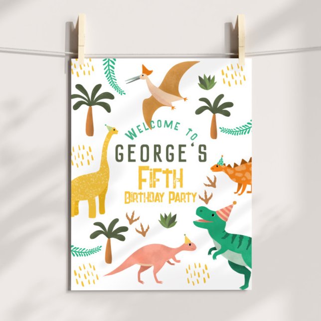 Póster Sinal de boas-vindas do Aniversário de criança Jun (Criador carregado)