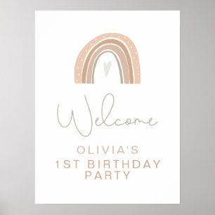 Poster Sinal de boas-vindas do Aniversário do Pastel GIT