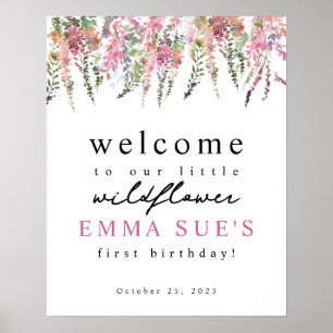 Poster Sinal de Boas-vindas do Aniversário do primavera M