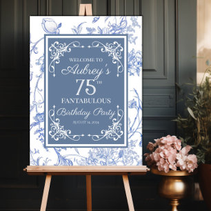Poster Sinal de boas-vindas do aniversário floral da Regê