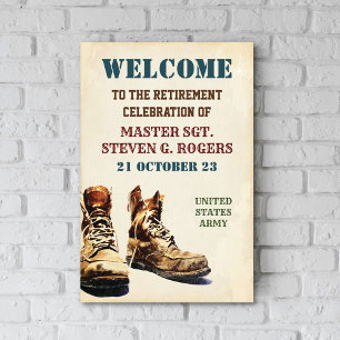 Poster Sinal de Boas-vindas do Aposentadoria Militar