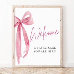 Poster Sinal de boas-vindas do Arco Elegante de Cores-de-