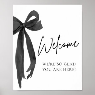 Poster Sinal de boas-vindas do Arco preto Elegante de Aqu