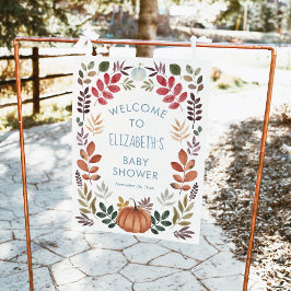 Poster Sinal de boas-vindas do Autumn e Watercolor