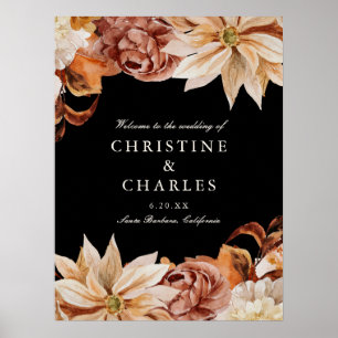 Poster Sinal de boas-vindas do Autumn Watercolor