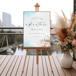 Poster Sinal de Boas-vindas do Beach Wedding