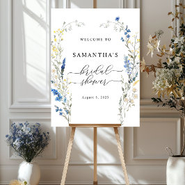 Poster Sinal de boas-vindas do Blue Wiloral Dathur Boho