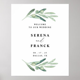 Poster Sinal de Boas-vindas do Branch Olive, Casamento