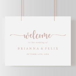 Poster Sinal de Boas-vindas do Casamento da Caligrafia Do