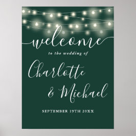 Poster Sinal de boas-vindas do casamento da Corda Verde E