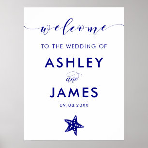 Poster Sinal de boas-vindas do casamento da estrela do