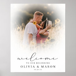 Poster Sinal de Boas-vindas do Casamento de Sobreposição 