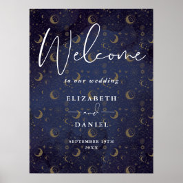 Poster Sinal de boas-vindas do casamento místico celestia