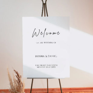 Poster Sinal de boas-vindas do casamento moderno
